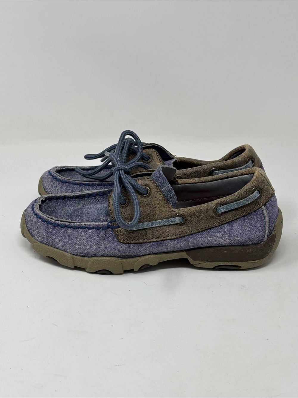 Twisted X Youth driving Mocs boat shoes size 12.5 - Picture 2 of 12